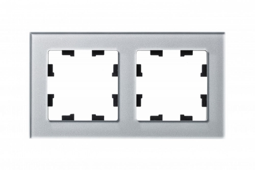 Рамка 2-м Atlas Design NATURE стекло алюм. SchE ATN320302 ATN320302