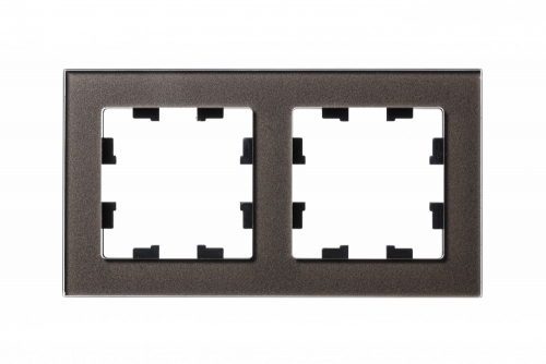 Рамка 2-м Atlas Design NATURE стекло мокко SchE ATN320602 ATN320602