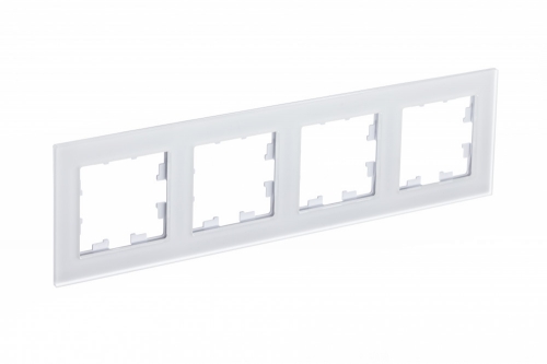 Рамка 4-м Atlas Design NATURE мат. стекло бел. SchE ATN330104 ATN330104