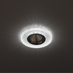 Светильник DK LD1 WH декор со светодиод. подсветкой GU5.3 220В 50Вт прозр. ЭРА Б0018775 Б0018775