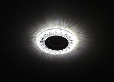 Светильник DK LD9 SL/WH декор cо светодиодной подсветкой MR16 прозр. ЭРА Б0028080 Б0028080