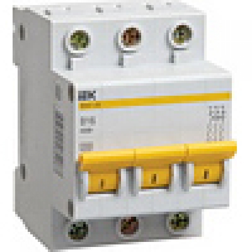 Выключатель автоматический модульный 3п C 63А 4.5кА ВА47-29 ИЭК MVA20-3-063-C MVA20-3-063-C