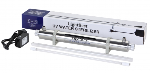 УФ стерилизатор для обеззараживания воды LightBest SDE-021, UV-6GPM, 1x21W 700409002