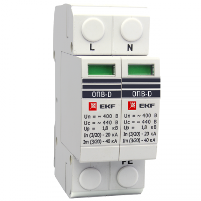 Ограничитель перенапряжения имп. ОПВ-D2 EKF opv-d2 opv-d2