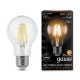 Лампа светодиодная филаментная Filament 8Вт A60 2700К тепл. бел. E27 740лм GAUSS 102802108 102802108