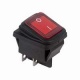 Выключатель клавишный 250В 15А (4с) ON-OFF красн. с подсветкой влагозащита (RWB-507) Rexant 36-2360 36-2360