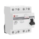 Выключатель дифференциального тока (УЗО) 4п 40А 30мА тип A ВД-100 (электромех.) PROxima EKF elcb-4-40-30-em-a-pro elcb-4-40-30-em-a-pro
