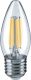 Лампа светодиодная 14 005 NLL-F-C35-4-230-2.7K-E27 4Вт свеча прозрачная 2700К тепл. бел. E27 350лм 220-240В NAVIGATOR 14005 14005