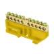 Шина нулевая N 6х9 10 отверстий желтый изолятор на DIN-рейку латунь PROxima EKF sn0-63-10-dz sn0-63-10-dz