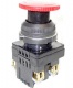 Выключатель кнопочный КЕ-141 У2 исп.2 1з+1р гриб с фиксацией IP54 10А 660В красн. Электротехник ET502409 ET502409