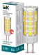 Лампа светодиодная Corn 5Вт капсульная 4000К нейтр. бел. G4 12В керамика IEK LLE-Corn-5-012-40-G4 LLE-CORN-5-012-40-G4