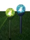 Светильник светодиодный садовый SMD мультиколор в форме шара из битого стекла аккум. AA NI-MH 200мА.ч (уп.2шт) КОСМОС KOC_SOL201L KOC_SOL201L