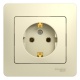 Розетка 1-м СП Glossa 16А IP20 с заземл. в сборе беж. SE GSL000242 GSL000242