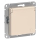 Розетка 1-м СП AtlasDesign 16А IP20 с заземл. защ. шторки с крышкой механизм беж. SE ATN000246 ATN000246