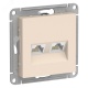 Розетка компьютерная 2-м AtlasDesign RJ45 кат.5E механизм беж. SE ATN000285 ATN000285