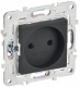 Розетка SKANDY 10А без заземл. без защ. шторок SK-R02G графит IEK SK-R10-10-K53 SK-R10-10-K53