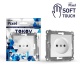 Розетка 1-м СП Pixel 16А IP20 без заземл. механизм айс TOKOV ELECTRIC TKE-PX-R1-C34 TKE-PX-R1-C34