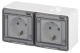 Розетка Эксперт 11-2503-01 2х2P+E гориз. IP55 16А-250В ОУ бел. Эра Б0063264 Б0063264