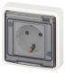 Розетка Эксперт 11-2522-01 2P+E IP55 шторки 16А-250В СУ бел. Эра Б0063281 Б0063281