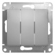 Выключатель 3-кл. СП Glossa 10А IP20 (сх. 1+1+1) 10AX механизм алюм. SE GSL000331 GSL000331