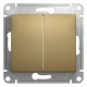 Выключатель 2-кл. СП Glossa 10А IP20 (сх. 5) 10AX механизм титан SE GSL000451 GSL000451