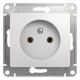 Розетка 1-м СП Glossa 16А IP20 без заземл. механизм бел. SE GSL000141 GSL000141