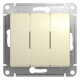 Выключатель 3-кл. СП Glossa 10А IP20 (сх. 1+1+1) 10AX механизм беж. SE GSL000231 GSL000231
