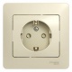 Розетка 1-м СП Glossa 16А IP20 с заземл. защ. шторки в сборе беж. SE GSL000244 GSL000244