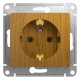 Розетка 1-м СП Glossa 16А IP20 с заземл. механизм дерево дуб SE GSL000543 GSL000543