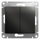Выключатель 2-кл. СП Glossa 10А IP20 (сх. 5) 10AX механизм антрацит SE GSL000751 GSL000751