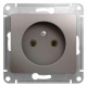 Розетка 1-м СП Glossa 16А IP20 250В без заземл. механизм платина SE GSL001241 GSL001241