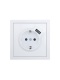 Розетка 1-мест. с/з+USB разъем ZIMA IP20 бел. LEZARD 704-0288-181 704-0288-181