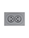Розетка 2-м СП OSEN без заземл. ПБТ механизм сер. матов. LEZARD 743-7400-128B 743-7400-128B