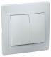 Выключатель 2-кл. СП КВАРТА 10А IP20 ВС10-2-0-КБ бел. ИЭК EVK20-K01-10-DM EVK20-K01-10-DM