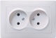 Розетка 2-м СП Кварта 10А IP20 без заземл. бел. ИЭК ERK23-K01-10-DM ERK23-K01-10-DM