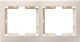 Рамка 2-м КВАРТА РГ-4-ККм горизонт. крем. ИЭК EMK20-K33-DM EMK20-K33-DM