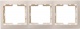 Рамка 3-м КВАРТА РГ-3-ККм горизонт. крем. ИЭК EMK30-K33-DM EMK30-K33-DM
