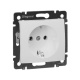 Механизм розетки 1-м СП Valena с заземл. бел. Leg 774420 774420