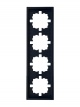 Рамка 4-мест. горизонт. ZIMA черн. бархат LEZARD 704-4200-149 704-4200-149