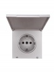 Розетка 1-мест. с/з с крышкой ПБТ СП ZIMA IP20 16А безвинт. зажим сер. матов. LEZARD 704-7488-123BQC 704-7488-123BQC