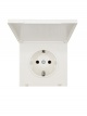Розетка 1-мест. с/з с крышкой ПБТ СП ZIMA IP20 16А безвинт. зажим слон. кость LEZARD 704-9088-123BQC 704-9088-123BQC