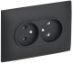 Розетка 2-м SKANDY 10А без заземл. без защ. шторок в сборе SK-R10G графит IEK SK-R20-10-K53-F SK-R20-10-K53-F