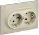 Розетка 2-м SKANDY 16А с заземл. защ. шторки в сборе SK-R07B беж. IEK SK-R24-16-K10-F SK-R24-16-K10-F