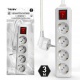 Удлинитель 4х3м с заземл. с выкл. 10А 3х1.5 TOKOV LIGHT TKL-C01-BU4-3-1.5-ZV TKL-C01-BU4-3-1.5-ZV