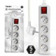 Удлинитель 4х5м с заземл. с выкл. 10А 3х1.5 TOKOV LIGHT TKL-C01-BU4-5-1.5-ZV TKL-C01-BU4-5-1.5-ZV