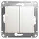 Выключатель 2-кл. СП Glossa 10А IP20 (сх. 5) 10AX механизм перламутр. SE GSL000651 GSL000651