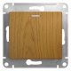 Выключатель 1-кл. СП Glossa 10А IP20 (сх. 1а) 10AX с подсветкой механизм дерево дуб SE GSL000513 GSL000513