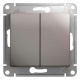 Выключатель 2-кл. СП Glossa 10А IP20 (сх. 5) 10AX механизм платина SE GSL001251 GSL001251