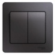 Выключатель 2-кл. СП Glossa 10А IP20 (сх. 5) 10AX в сборе графит SE GSL001352 GSL001352