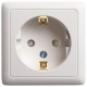 Розетка 1-м ОП Хит 16А IP20 250В с заземл. защ. шторки бел. SE RA16-138-B RA16-138-B